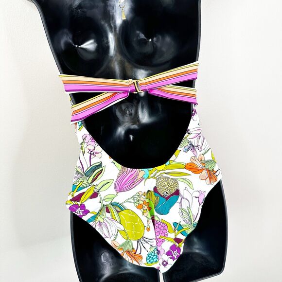 NEW Trina Turk Bathing Suit Sz 6 Key West Botanical Floral One Piece Swimsuit - Picture 8 of 13